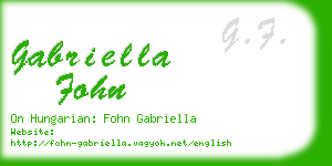 gabriella fohn business card